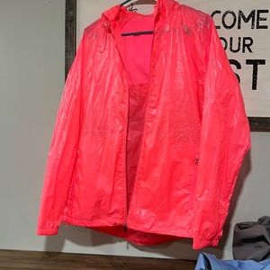 Pink Saucony running jacket